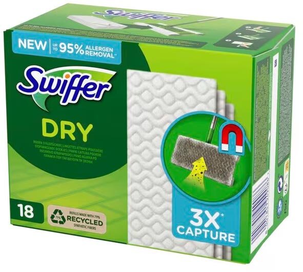 Swiffer Dry navulling, pak van 18 stuks