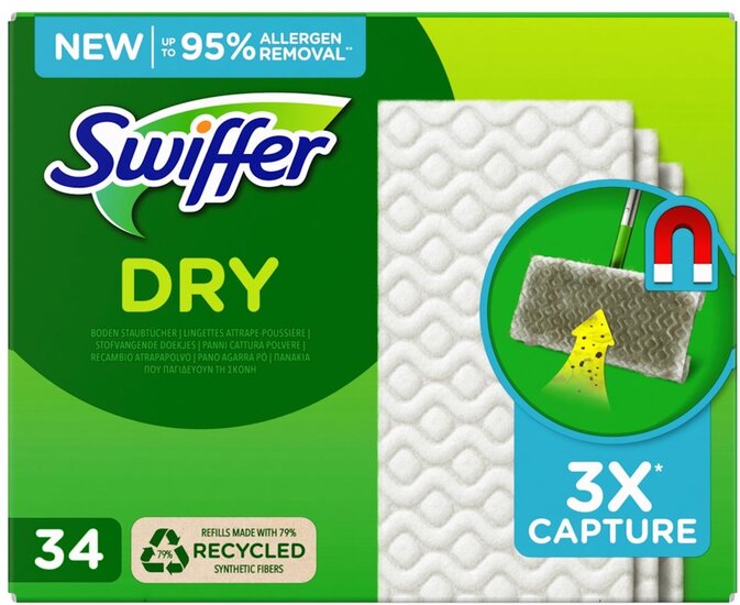 Swiffer Dry navulling, pak van 34 stuks