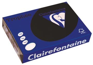 Clairefontaine Troph&eacute;e Pastel, gekleurd papier, A4, 160 g, 250 vel, zwart