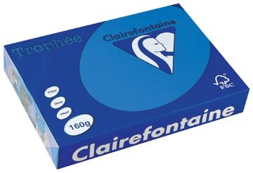 Clairefontaine Troph&eacute;e Intens, gekleurd papier, A4, 160 g, 250 vel, turkoois