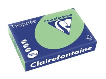 Clairefontaine Troph&eacute;e Pastel, gekleurd papier, A4, 160 g, 250 vel, natuurgroen