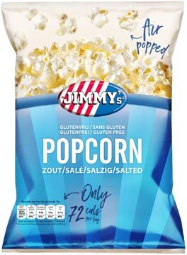 Jimmy&#039;s Popcorn, zout, zak van 17 g