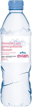 Evian water, fles van 50 cl, pak van 24 stuks