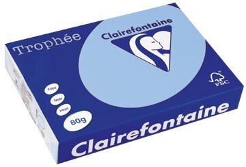 Clairefontaine Troph&eacute;e gekleurd papier, A4, 80 g, 500 vel, helblauw