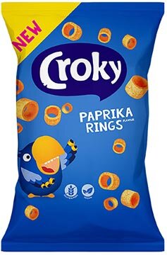 Croky rings paprika, zakje van 75 g