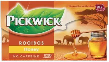 Pickwick thee, rooibos en honing, pak van 20 zakjes