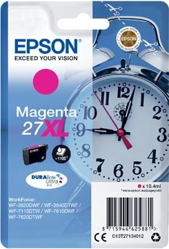 Epson inktcartridge 27XL, 1.100 pagina&#039;s, OEM C13T27134012, magenta