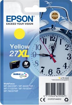 Epson inktcartridge 27XL, 1.100 pagina&#039;s, OEM C13T27144012, geel