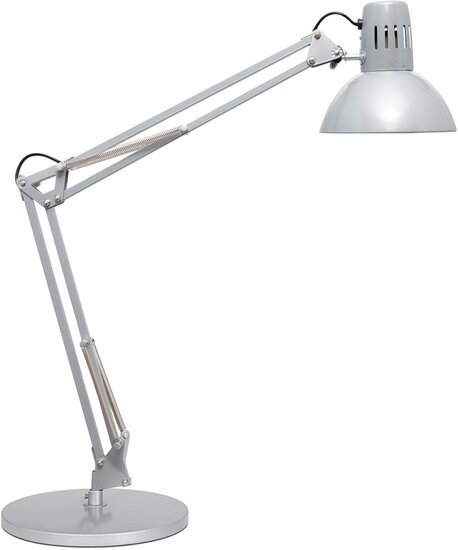 MAULstudy bureaulamp, op voet, zilver