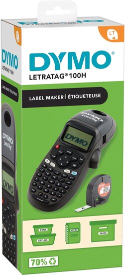 Dymo beletteringsysteem LetraTag LT-100H, zwart