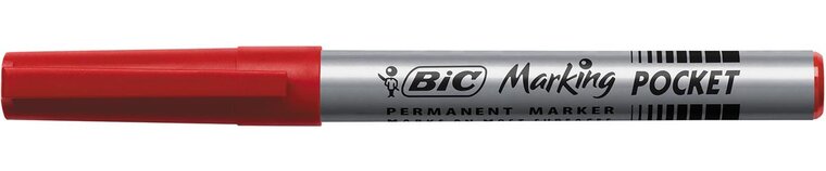 Bic permanent marker ECOlutions, schrijfbreedte 1,1 mm, fijne punt, rood