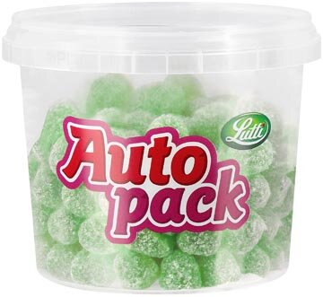 Lutti autopack snoep groentjes, doos van 200 g