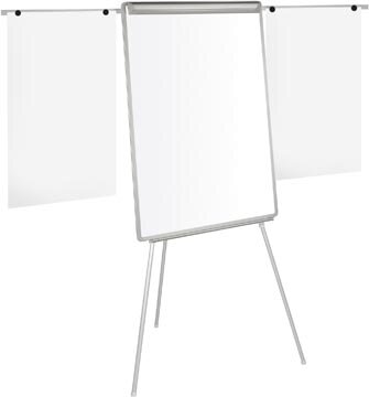 Q-CONNECT flipchart, magnetisch, met 2 uitschuifbare papierhouders, grijs