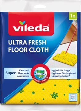 Vileda dweil Ultra fresh, ft 50 x 60 cm, geel, pak van 2 stuks