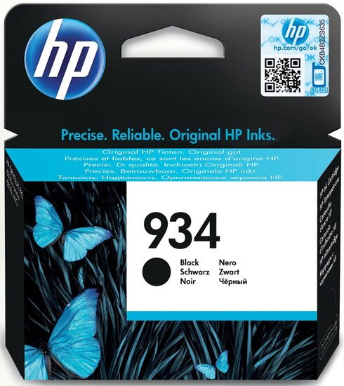 HP inktcartridge 934, 400 pagina&#039;s, OEM C2P19AE, zwart