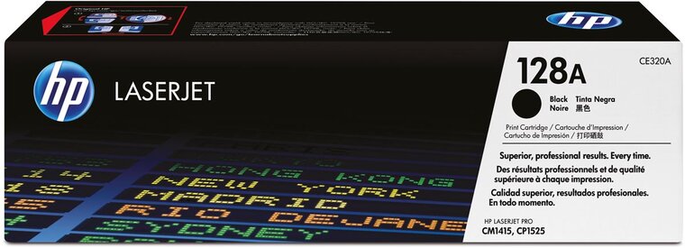 HP toner 128A, 2 000 pagina's, OEM CE320A, zwart