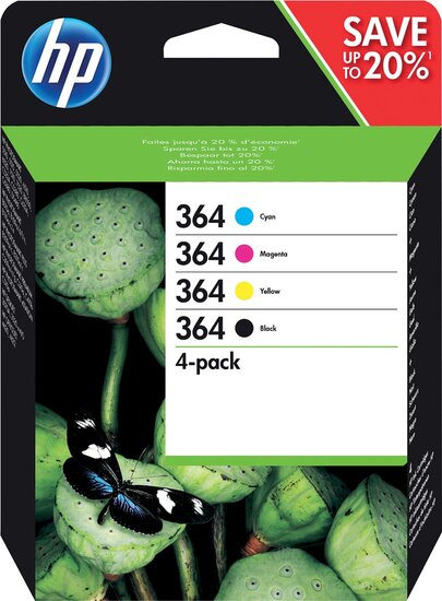 HP inktcartridge 364, 250 pagina&#039;s, OEM N9J73AE, 4 kleuren