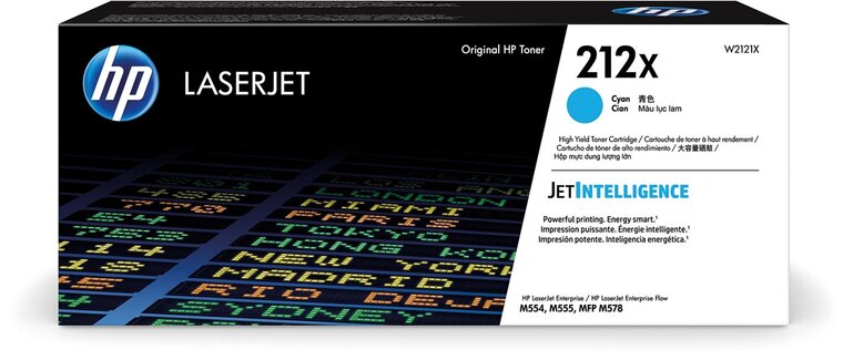 HP toner 212X, 10.000 pagina's, OEM W2121X, cyaan
