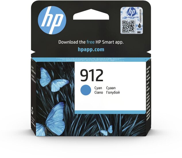 HP inktcartridge 912, 315 pagina&#039;s, OEM 3YL77AE, cyaan