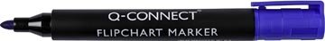 Q-CONNECT flipchartmarker, 2-3 mm, ronde punt, met clip, blauw