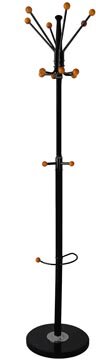 OFFICE products kapstok Stockholm, met parapluhouder, zwart