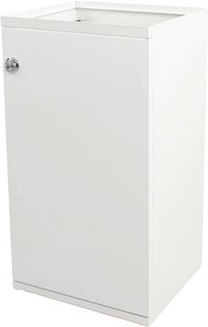 V-part modulaire afvalbak met deur en zakhouder 85 l, wit