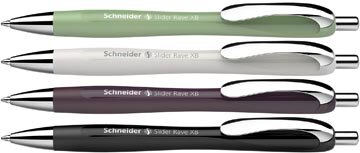 Schneider balpen Slider Rave Trend, extra breed, blauwe inkt, geassorteerde kleuren, doos van 3+1 gratis