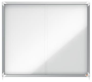 Nobo Premium Plus binnenvitrine, schuifdeuren met hoekslot, magnetisch, 15 x A4
