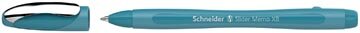 Schneider balpen Slider Memo Colour Edition, extra breed, blauwe inkt, teal