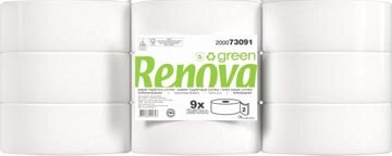 Renova Green toiletpapier Jumbo, 2-laags, 250 meter, pak van 9 rollen