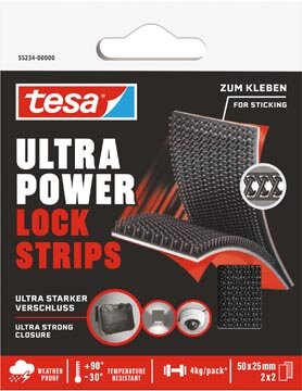 Tesa Lock strips Ultra power, ft 25 mm x 5 cm, blister van 2 x 2 stuks