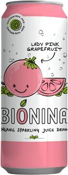 Bionina Lady Pink Grapefruit, blik van 33 cl, pak van 12 stuks