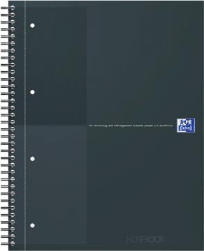 Oxford INTERNATIONAL Notebook, 160 bladzijden, ft A4+, gelijnd, zwart