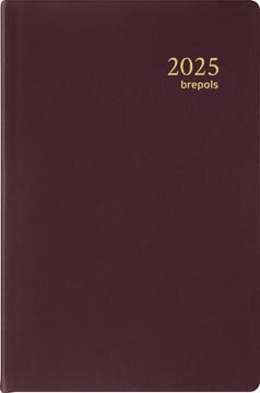 Brepols agenda Delta Seta 6-talig, bordeaux, 2026
