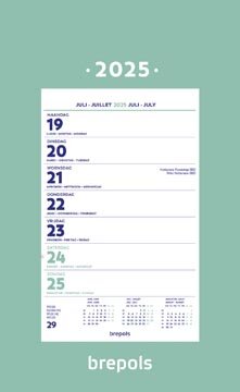 Brepols wand-week kalender op schild, 2026