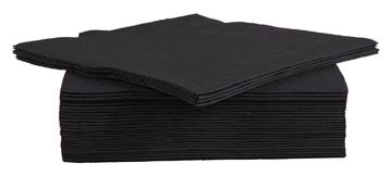 Cosy &amp; Trendy servet, 38 x 38 cm, zwart, 40 stuks
