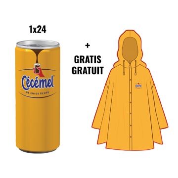 ACTIE CÉCÉMEL: 1 x chocolademelk, 25 cl, 24 stuks (ref. 49710) + GRATIS 1 x Cécémel Poncho