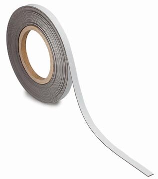 MAUL magnetisch etiketband beschrijf- en wisbaar, 10mtx10mm, wit