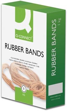 Q-CONNECT elastieken, breedte 2 mm, lengte 120 mm, doos van 1 kg