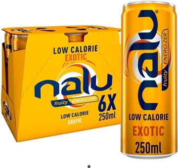 Nalu energiedrank Exotic, blik van 25 cl, pak van 24 stuks