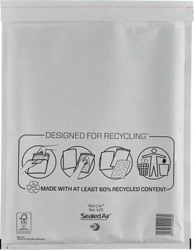 Mail Lite luchtkussenenveloppen, wit, H/5, 270 x 360 mm, doos van 50 stuks