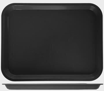 Araven dienblad, ft 35 x 27 x 2 cm, anti slip, zwart
