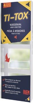 Riem Ti-Tox anti-vliegensticker, transparant, 4 stuks