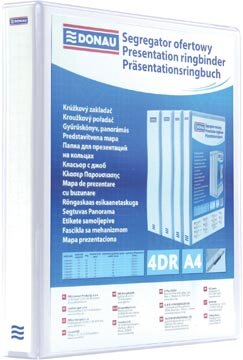 DONAU ringmap, PP, 4 ringen, 50 mm, wit