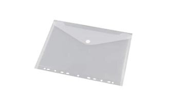 Documentenmap, met velcro sluiting, ft A4, geperforeerd, wit, pak van 10 stuks