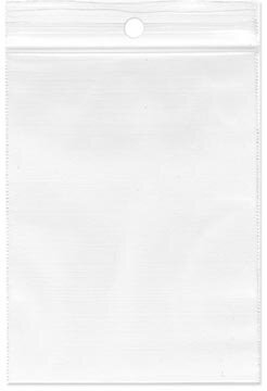 gripsealzakjes, ft 160 x 250 mm, 50 micron, met ophanggat, doos van 1000 stuks