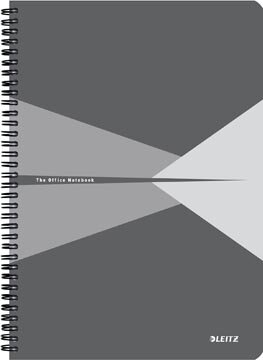 Leitz Office notitieboek, ft A4, kaft in PP, gelijnd, grijs