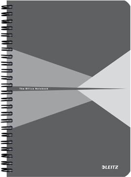 Leitz Office notitieboek, ft A5, kaft in PP, gelijnd, grijs