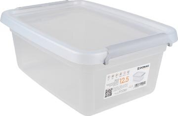 DONAU Home opbergdoos, 12,5 liter, transparant