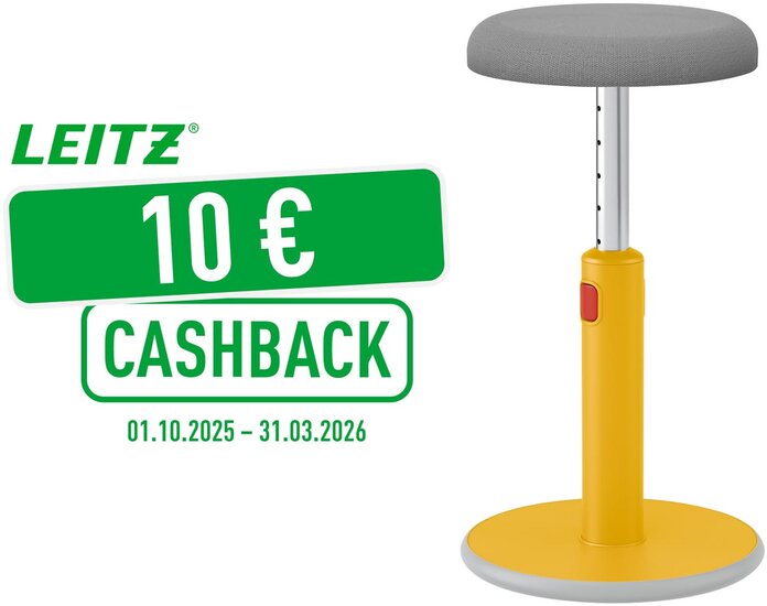 Leitz Ergo Cosy actieve Zit/Sta kruk, geel